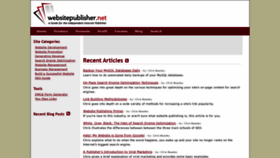 What Websitepublisher.net website looked like in 2020 (4 years ago)