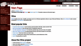 What Wiki.winehq.org website looked like in 2020 (4 years ago)
