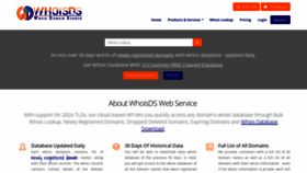 What Whoisds.com website looked like in 2020 (4 years ago)