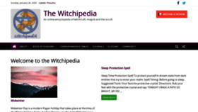 What Witchipedia.com website looked like in 2020 (4 years ago)