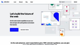 What Web.dev website looked like in 2020 (5 years ago)