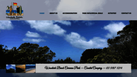 What Woodsidebeachcaravanpark.com.au website looked like in 2020 (4 years ago)