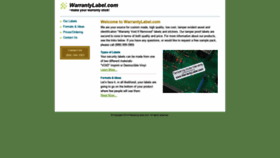 What Warrantylabel.com website looked like in 2020 (4 years ago)