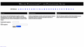 What Welche-postleitzahl.de website looked like in 2020 (4 years ago)