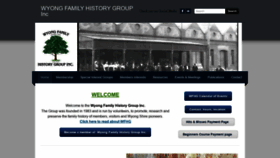 What Wyongfamilyhistory.com.au website looked like in 2020 (4 years ago)