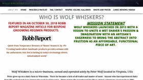 What Wolfwhiskers.com website looked like in 2020 (4 years ago)