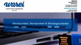 What Warei.de website looked like in 2020 (4 years ago)