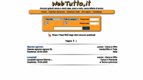 What Webtutto.it website looked like in 2020 (4 years ago)