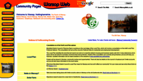 What Warsopweb.co.uk website looked like in 2020 (4 years ago)