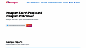 What Webstagram.org website looked like in 2020 (4 years ago)