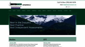 What Wintergreenresearch.com website looked like in 2020 (4 years ago)