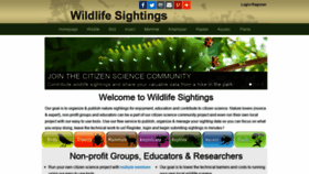 What Wildlifesightings.net website looked like in 2020 (4 years ago)