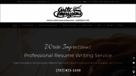 What Writeimpressionsresumes.com website looked like in 2020 (4 years ago)