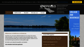 What Waffenhaus.de website looked like in 2020 (4 years ago)