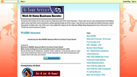 What Workathomebusinesssecrets.info website looked like in 2020 (4 years ago)