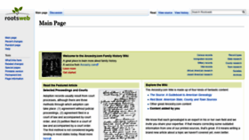 What Wiki.rootsweb.com website looked like in 2020 (5 years ago)