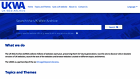 What Webarchive.org.uk website looked like in 2020 (4 years ago)