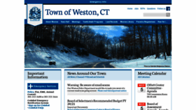What Westonct.gov website looked like in 2020 (4 years ago)
