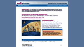 What Worldstreams.org website looked like in 2020 (4 years ago)