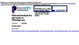 What Whitemp3.com website looked like in 2020 (4 years ago)
