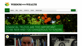What Wisdomwithwealth.org website looked like in 2020 (4 years ago)