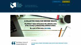 What Writersunion.ca website looked like in 2020 (4 years ago)