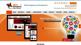 What Webdreams.in website looked like in 2020 (5 years ago)