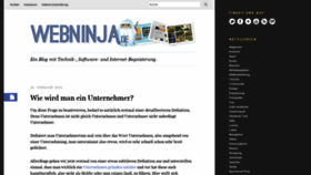 What Webninja.de website looked like in 2020 (4 years ago)