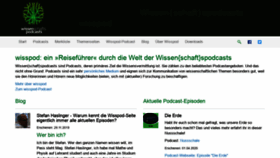 What Wissenschaftspodcasts.de website looked like in 2020 (4 years ago)