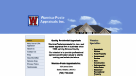 What Warnicaappraisals.com website looked like in 2020 (4 years ago)
