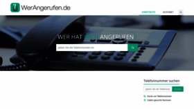 What Werangerufen.de website looked like in 2020 (4 years ago)
