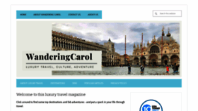 What Wanderingcarol.com website looked like in 2020 (4 years ago)