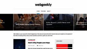 What Webgeekly.com website looked like in 2020 (4 years ago)