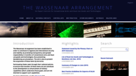 What Wassenaar.org website looked like in 2020 (4 years ago)