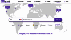 What Webanalyzer.io website looked like in 2020 (4 years ago)