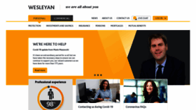 What Wesleyan.co.uk website looked like in 2020 (4 years ago)