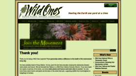 What Wildones.org website looked like in 2020 (4 years ago)
