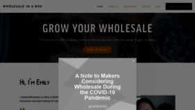What Wholesaleinabox.com website looked like in 2020 (4 years ago)