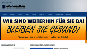 What Wiederaufbau.de website looked like in 2020 (4 years ago)