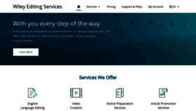 What Wileyeditingservices.com website looked like in 2020 (4 years ago)