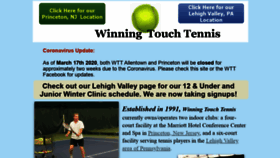 What Winningtouchtennis.com website looked like in 2020 (4 years ago)