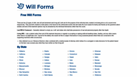 What Willforms.org website looked like in 2020 (6 years ago)