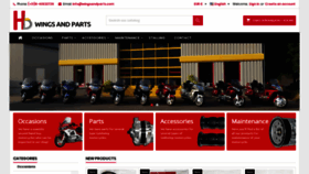 What Wingsandparts.com website looked like in 2020 (4 years ago)