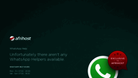 What Whatsapp.afrihost.com website looked like in 2020 (4 years ago)