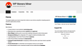 What Wp-monero-miner.com website looked like in 2020 (4 years ago)