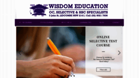 What Wisdomeducation.com.au website looked like in 2020 (4 years ago)