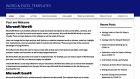 What Wordexceltemplates.com website looked like in 2020 (4 years ago)