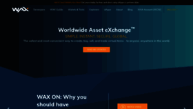What Waxtoken.com website looked like in 2020 (4 years ago)