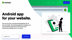 What Web2apk.com website looked like in 2020 (4 years ago)