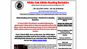 What Whiteoak-aikido.co.uk website looked like in 2020 (4 years ago)